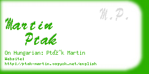 martin ptak business card